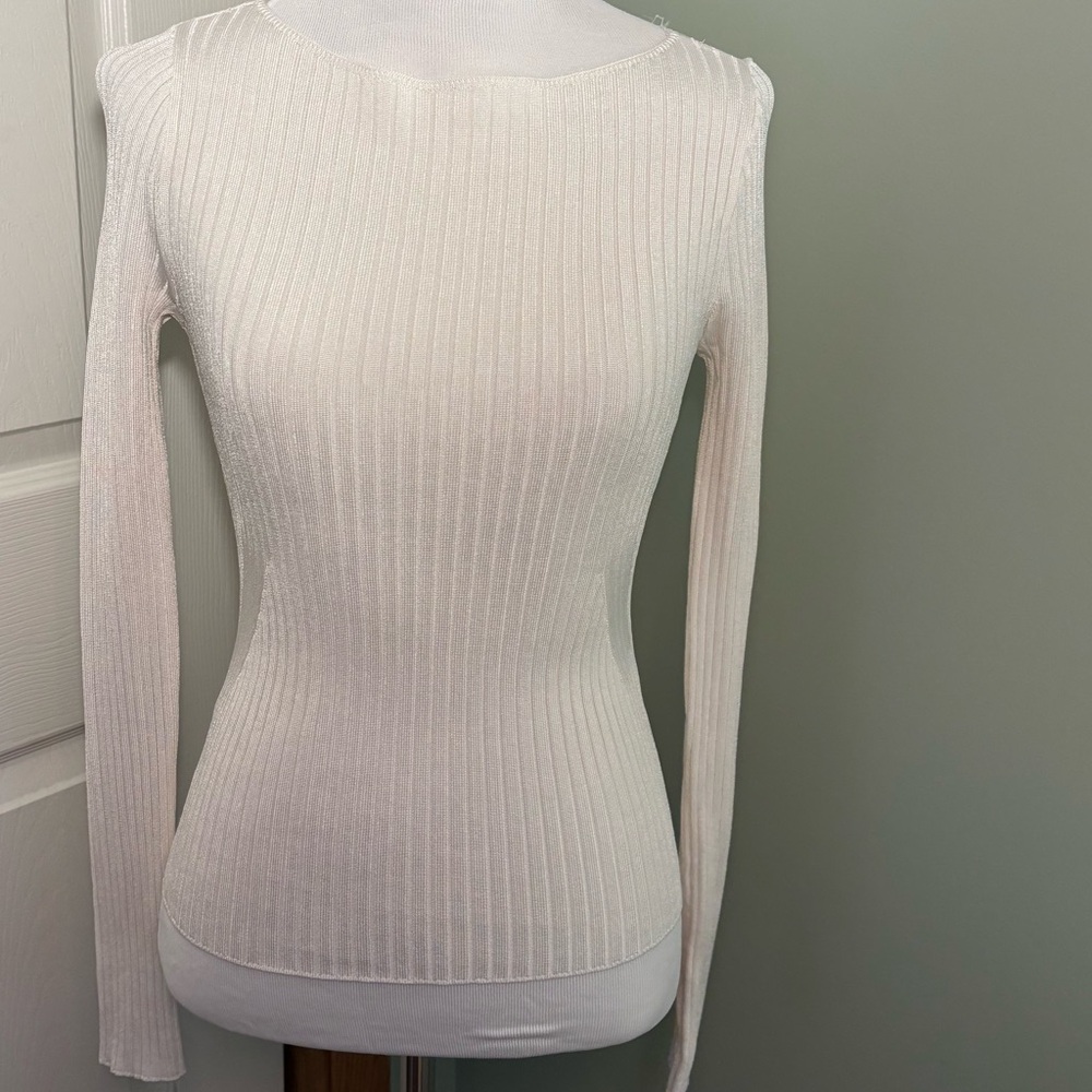 Abercrombie & Fitch Cream Ribbed Top